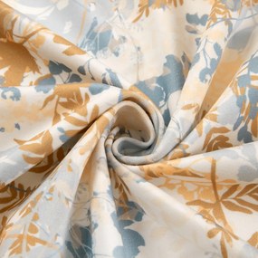 Biante Zamatový štvorcový obrus Tamara TMR-043 Hnedo-modré designové rastliny 40x40 cm