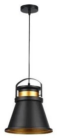 Luster na lanku TAO 1xE27/60W/230V pr. 25 cm čierna