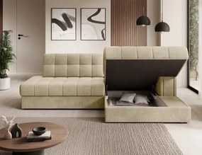 Sedacia súprava Katrin, pravá, béžová (monolith 04)