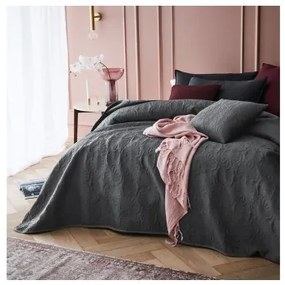 Sammer Prešívaný kvalitný prehoz na posteľ v tmavosivej farbe 200x220 cm 5908224066923