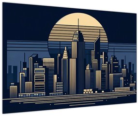 Obraz – Geometrické mesto (90x60 cm)