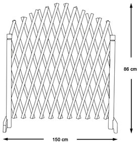 Nastaviteľná drevená mriežka na popínavé rastliny, 2 ks