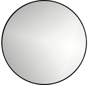 Okrúhle zrkadlo do kúpeľne Ø 40 cm v čiernom ráme