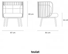 TEULAT NABI kreslo krémová