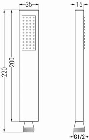 Mexen príslušenstvo - podomietkový 1-bodový ručný sprchový set R-02, grafit, 785006050-66