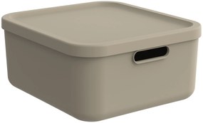 Úložný box, rovný s vekom, 20 l, cappuccino ALBU LIGHT, 40 x 36 x 18 cm
