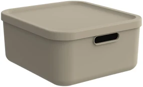 Úložný box, rovný s vekom, 20 l, cappuccino ALBU LIGHT, 40 x 36 x 18 cm