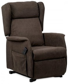 TV a relaxačné kreslo "ušiak"+ elektrické polohovanie, 1 motor 230V / 29V, poťah h TV-1190 BR2