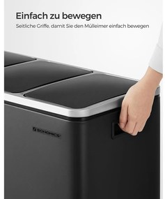 Recyklačný odpadkový kôš SONGMICS LTB54BK