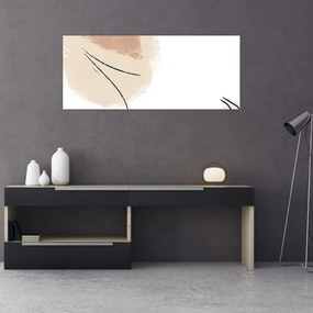 Obraz - Biela abstrakcia (120x50 cm)