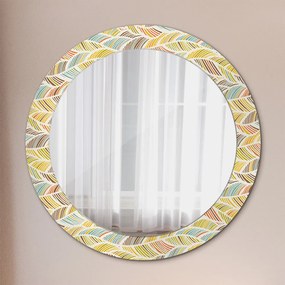 Okrúhle dekoračné zrkadlo s motívom Abstraktný fi 70 cm