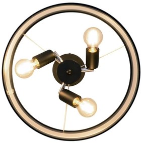 Luster na tyči HELEN 3xE27/15W/230V čierna/zlatá