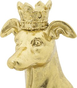 Dekoratívna soška Dog 33 cm zlatá