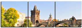 Obraz na plátne - Karlov most v Prahe - panoráma 5259B (90x30 cm)