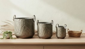 Sada 3 ks květináčů MARINA IX hnědá