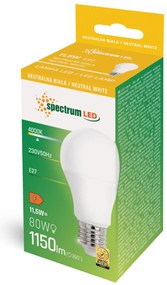 Spectrum LED Spectrum, LED žiarovka GLS, E-27, 230V, 11,5W, 4000K, 1150lm, WOJ+14347, OSW-01548