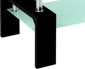 Konferenčný stolík Bolero, čierny/sklo