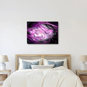 Sklenený obraz krásnej fialovej abstrakcie (70x50 cm)