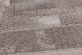 Associated Weavers, AKCIA: 400x100 cm Protišmykový behúň na mieru Tribe 37 Khaki - obšitý zo všetkých strán, hnedá, chodba / predsieň