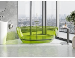 Mexen Pure, voľne stojaca priesvitná vaňa 170 x 80 cm, chrómová zátka, 58071708012