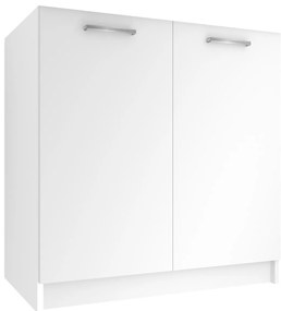 Kuchynská skrinka Belini drezová 80 cm biely mat bez pracovnej dosky  TOR SDZ80/0/WT/WT/0/E