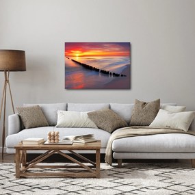 Obraz - Západ slnka, Baltské more, Poľsko (70x50 cm)