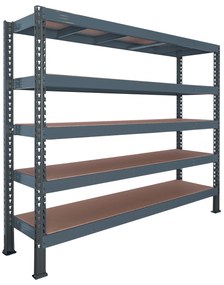 Trestles Nekonečný priemyselný regál 2000x2200x600, 5 políc Farba: sivá