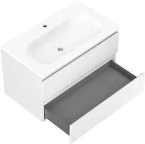 Mexen Orio, kúpeľňová skrinka 80 cm s umývadlom Vela, 2 zásuvky, biela matná, 91A10-08047-2-BFF01-W23M01