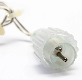 DECOLED Interiérová LED světelná záclona, teple bílá, transparentní kabel, 1x5 m, 500 diod