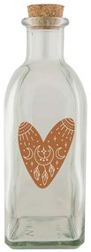Bohemia Gifts Sklenená fľaštička Srdce, 500 ml