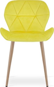 Jedálenská stolička MANGO VELVET, žltá
