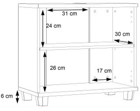 Kúpeľňová skrinka VENOM antracit/hnedá
