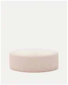 Svetloružový taburet z textílie buklé Kaeli – Kave Home