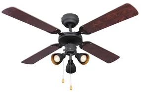 ZEVENTI - Stropný ventilátor ZURRIOLA 3xGU10/50W/230V ZV0006