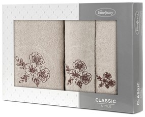 FROTÉ UTERÁK MELANI SADA 1KS 30X50 CM, 1KS 50X90 CM, 1KS 70X140 CM BÉŽOVÁ