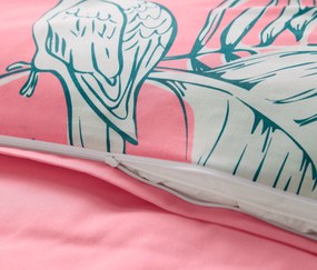 Posteľná bielizeň renforcé, tropická ružová, štandardná veľkosť