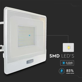 LED Reflektor so senzorom LED/50W/230V 4000K IP65 biela