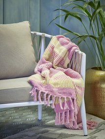 Bloomingville Prehoz z recyklovanej bavlny Isnel Pink 130 × 160 cm
