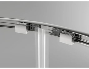 Mexen Exo, asymetrický sprchový kút s posuvnými dverami 100 x 90 cm, 6mm číre sklo, chrómový profil, 8132-100-090-01-00