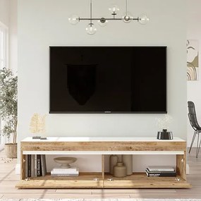 TV stolík Houseland Fulupa biely/borovice Atlantic