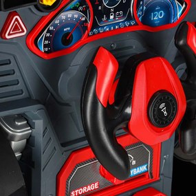 KIK Interaktívne autíčko mechanik s modelom motora na demontáž a odrážadlo, červené