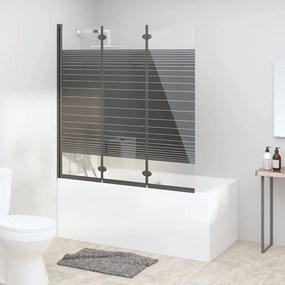 Skladací sprchový kút 3 panely 130x130 cm ESG čierny