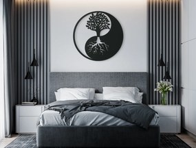 drevko Nálepka Strom Jin a jang Rozmer obrazu: 32,5 x 32,5 cm, Farba dekorácie: Čierna