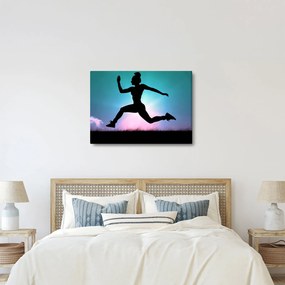 Obraz skákajúce siluety ženy (70x50 cm)