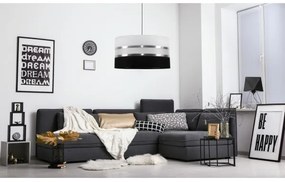 Luster na lanku CORAL 1xE27/60W/230V čiernobiela