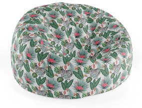 Sablio Sedací vak Cocoon Zebra a plameniak - 75 x 45 x 35 cm