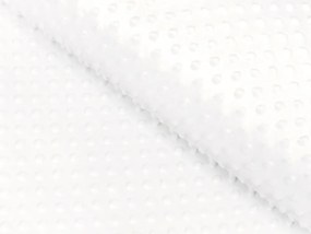 Biante Detská obliečka na vankúš Minky 3D bodky MKP-016 Krémovo biela 35 x 45 cm
