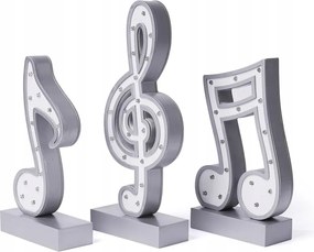 Nutové tóny dekorácia Led hudobná soška Lampka