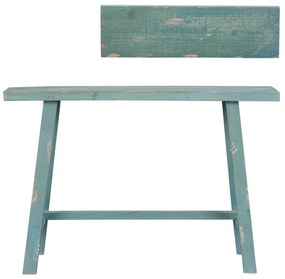 Modrý vintage odkladací stolík, stolička - 60 * 21 * 40 cm