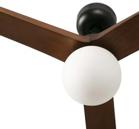 FARO 34276WT-11L - Stropný ventilátor KLIM L 1xE27/15W/230V orech/čierny pr.150c